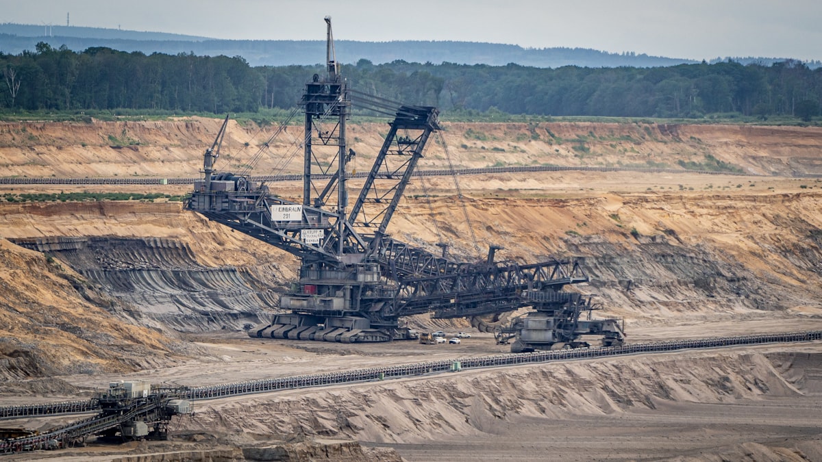 Drill rig standing on a prepared pad